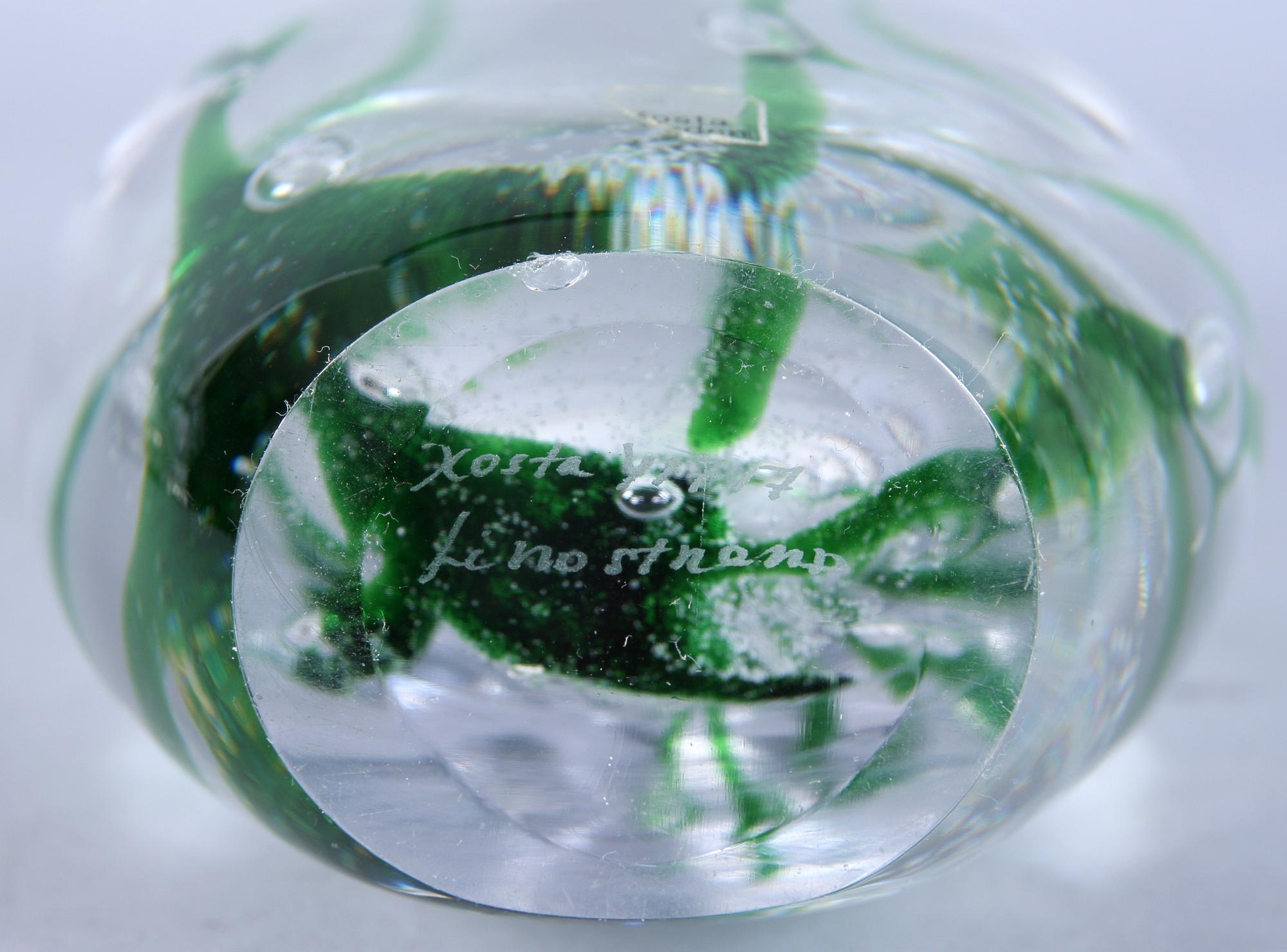 VAS, glas, Vicke Lindstrand, Kosta, sign.