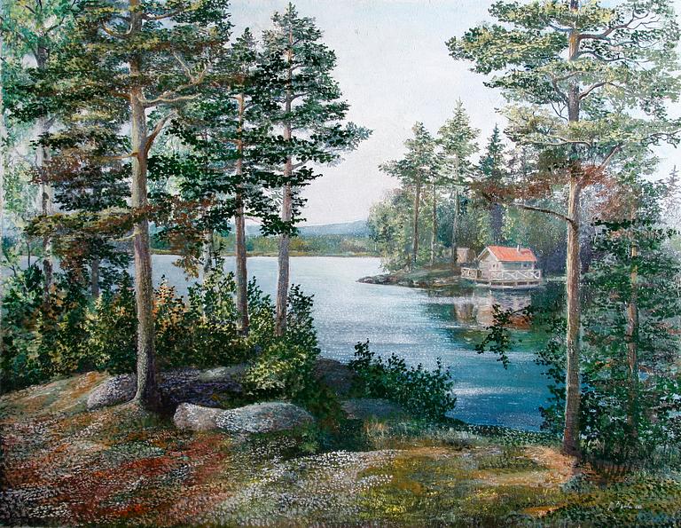 ÖSTLUND, RAISA, olja på duk, sign a tergo.