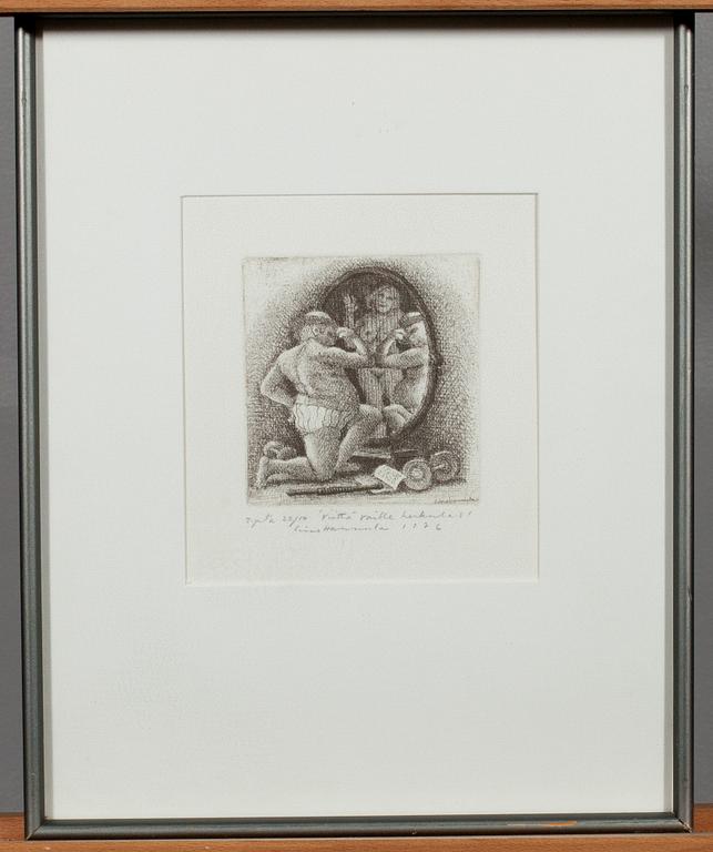 SIMO HANNULA, Tpl'a 22/50, signerad och daterad 1976.