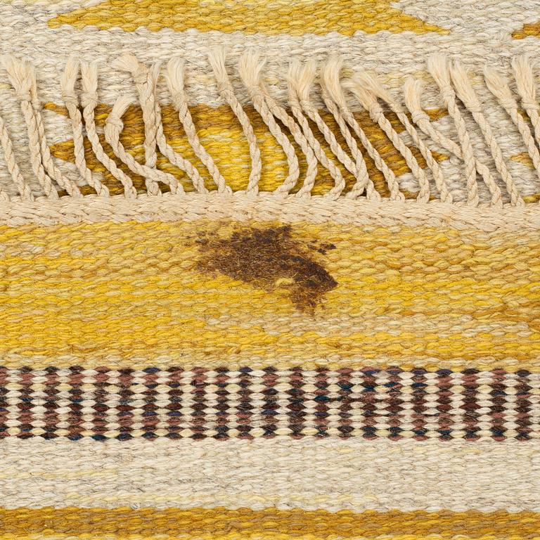 Märta Montelius, a carpet, flat weave, ca 281 x 130 cm, signed JLH MM.