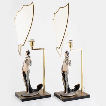 Table lamps, a pair, N Porcellana, Mario Pegoraro, Italy, 20th century.