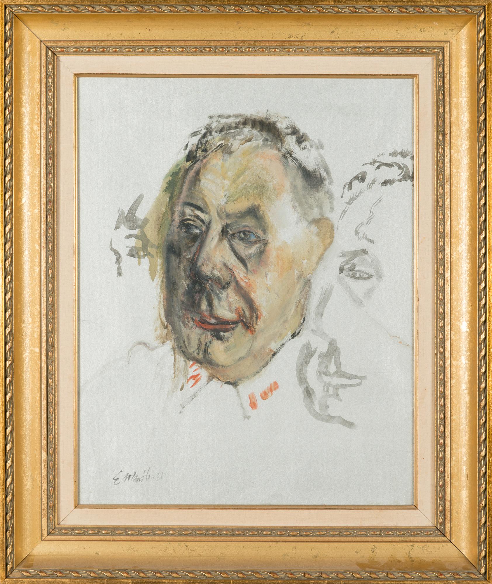 Eemu Myntti, mixed media, signed and dated-31.