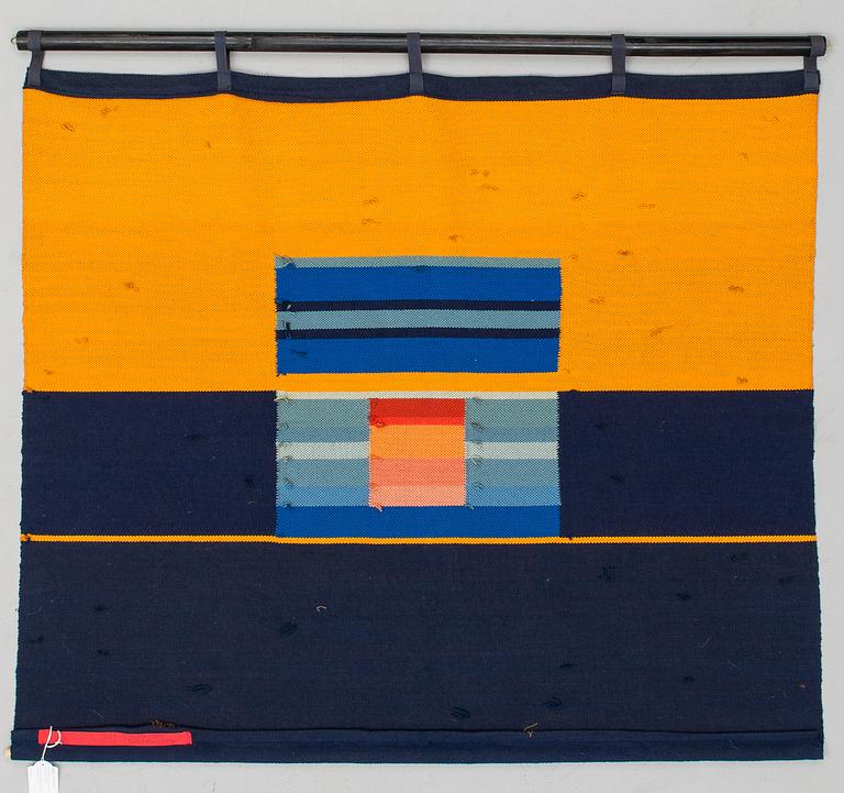 IRJA MIKKOLA, A TAPESTRY. Sign. Musta Meri (Black Sea), 1980.