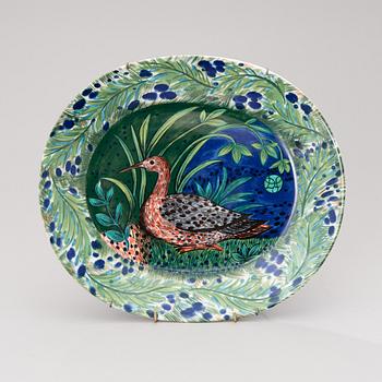 A ceramic "Hubertus" serving dish marked Pro Arte Arabia 1993.