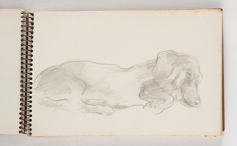 Lotte Laserstein, 10 små skissblock med teckningar.