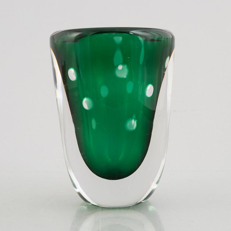 Elis Bergh, a glass vase, Kosta.