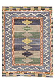 311. Märta Måås-Fjetterström, A CARPET, "Blå taggen", flat weave, ca 249,5 x 177,5 cm, signed AB MMF.