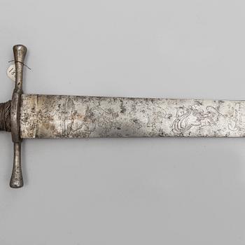 SLAGSVÄRD, Holland/Tyskland, med klinga från 1640-talet.