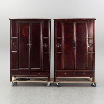 A pair of Chinese cabinets, 20th Century.