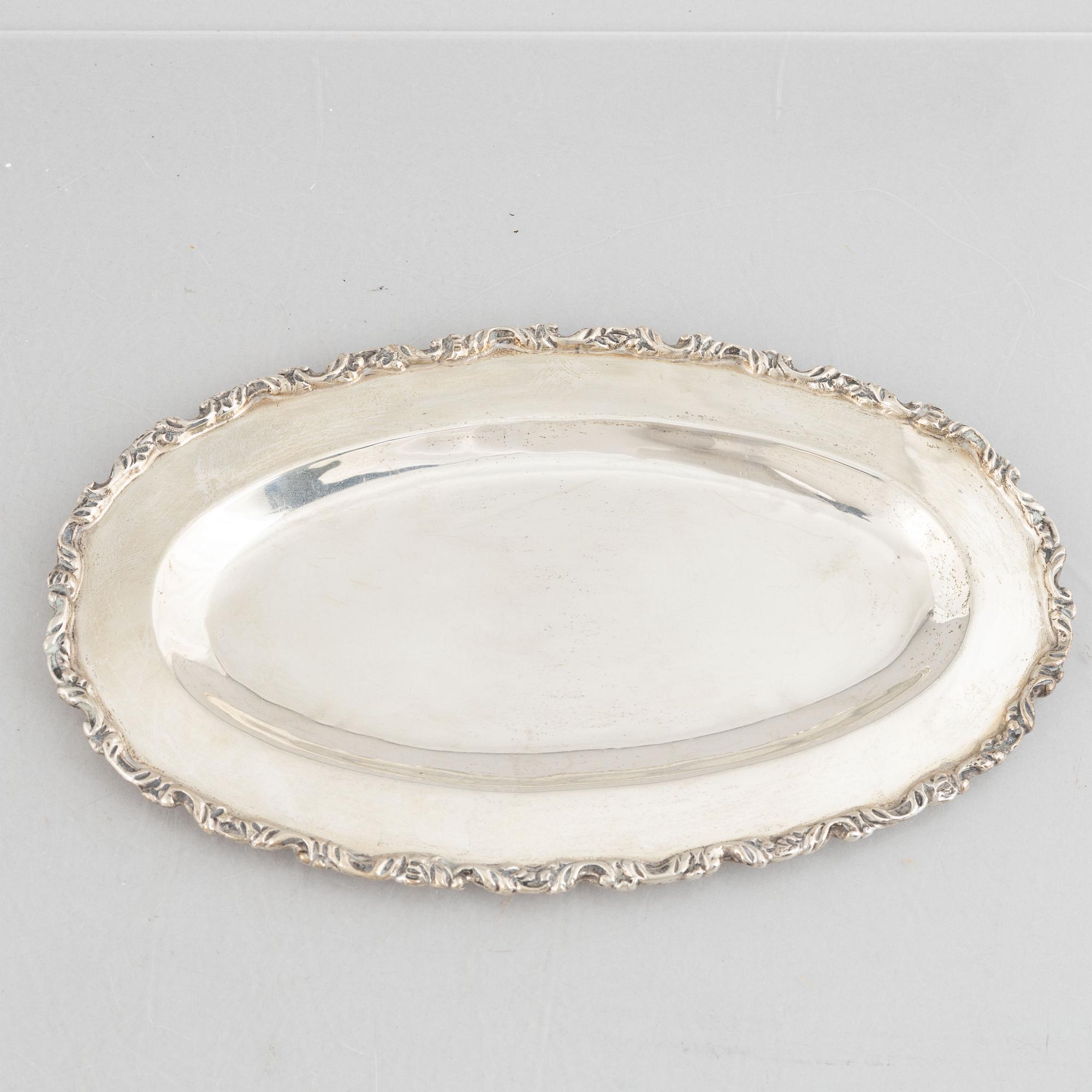 Juveto Lopex Reyes, a sterling silver sugar bowl, creamer and tray, Mexico City, Mexico, mid20th century.