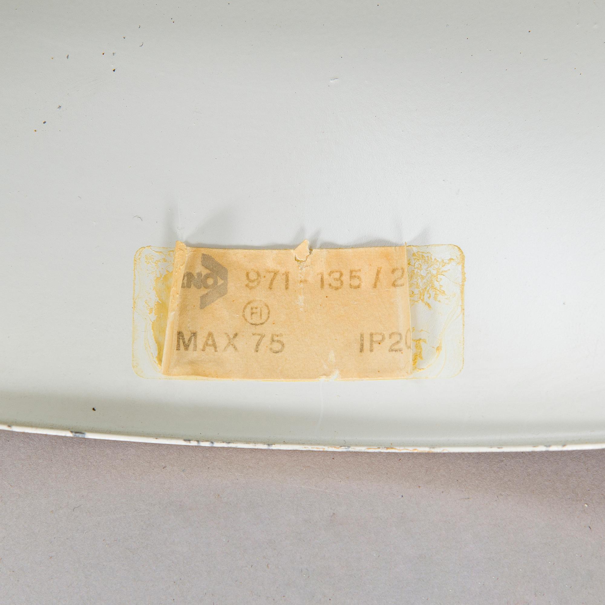 Yki Nummi, kattovalaisimia, 2 kpl, malli 971-135 /25 Stockmann Orno 1970-luku.