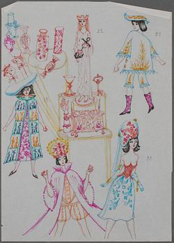 BIRGER EKMAN, teckningar, 8 st, signerade.