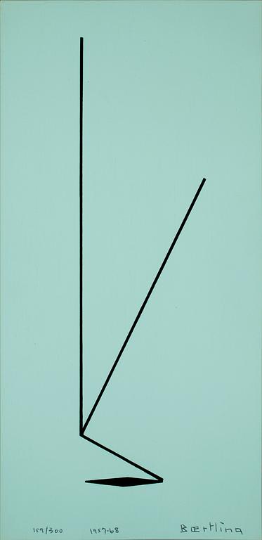 OLLE BAERTLING, färgserigrafi, sign, 1957-68. Numr 159/300.