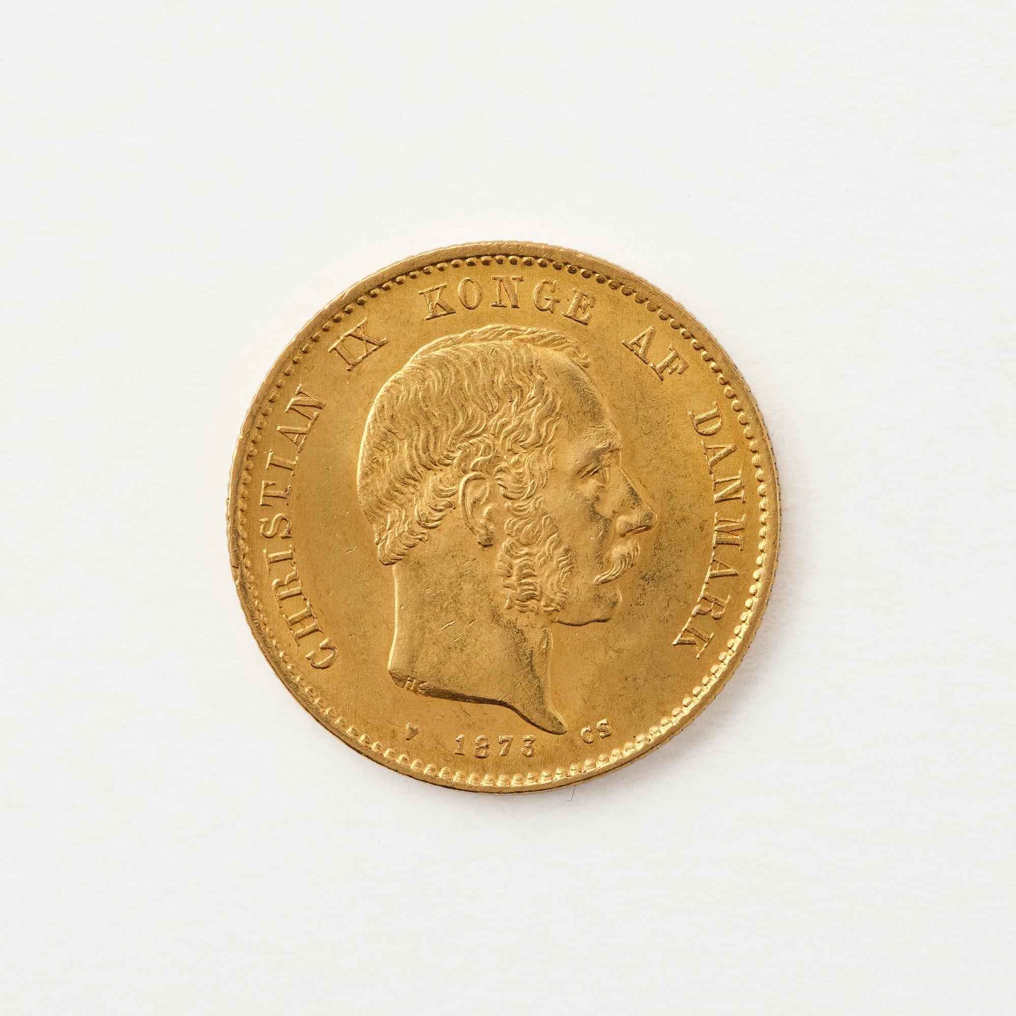 Gold coin, Christian IX, Denmark, 20 kroner, 1873.