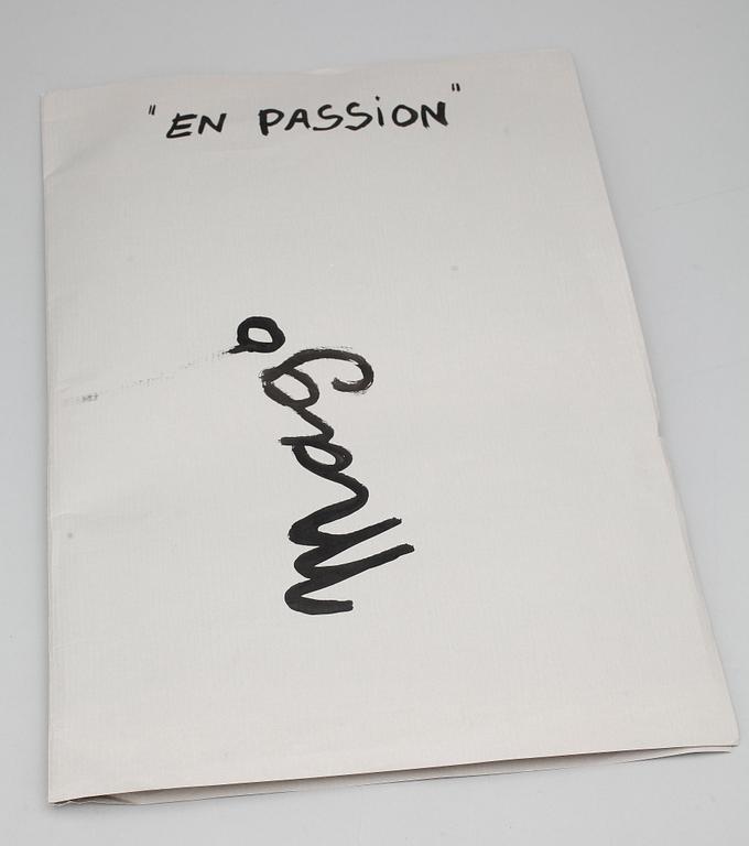 MAX GOLDSTEIN (MAGO), kostymskisser till "En passion", Ingmar Bergman, 24 st, delvis sign o dat. 1968-1969.