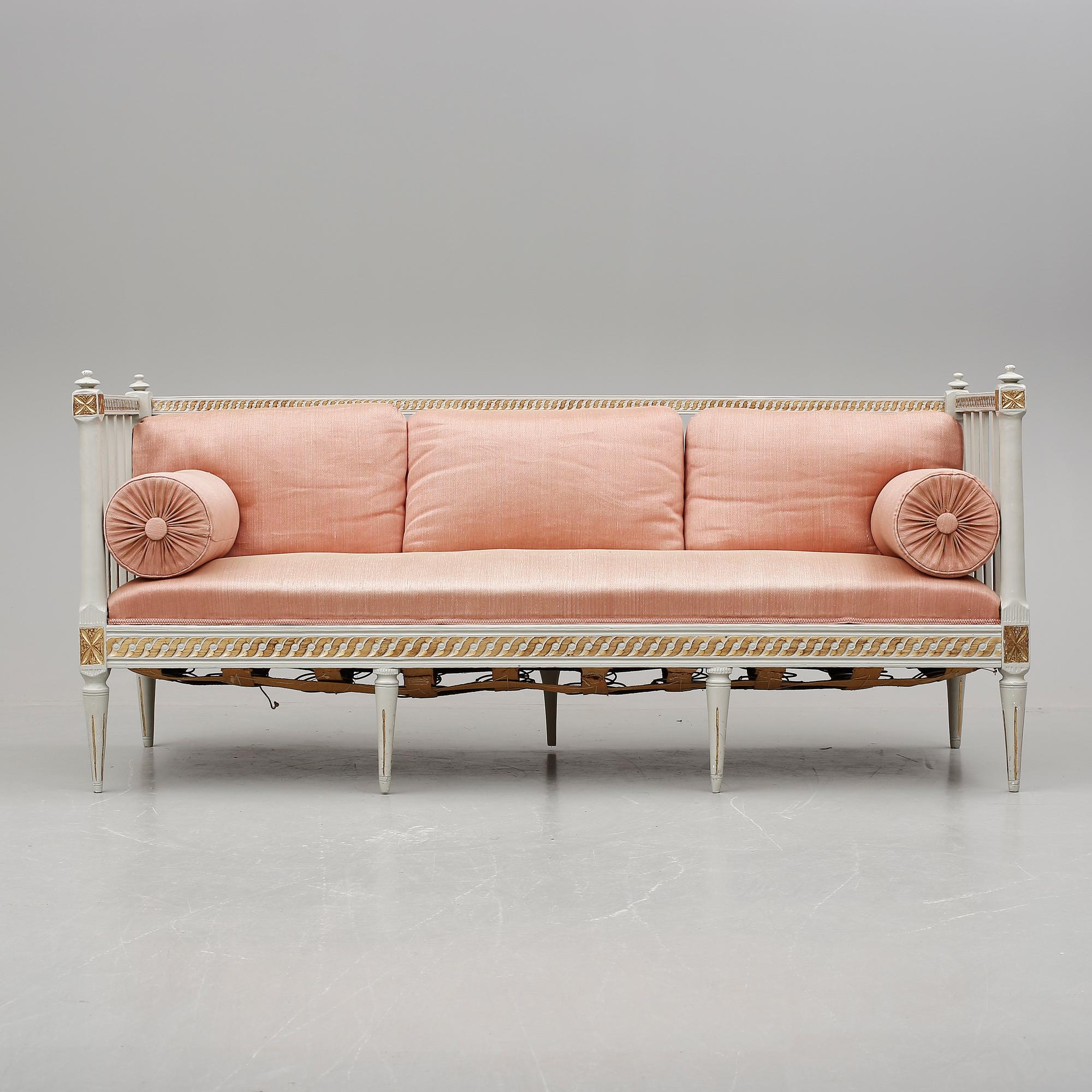 SOFFA, gustaviansk, omkring år 1800.