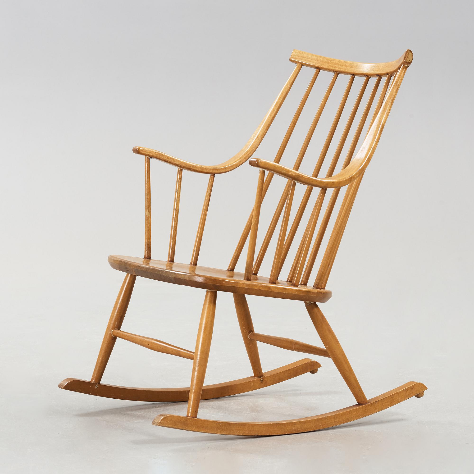 A rocking chair by Lena Larsson, Nässjö Stolfabrik.