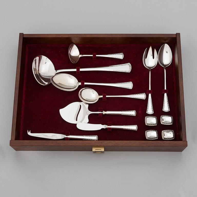 A 166-piece Tillander silver cutlery set, 'Käpy' (Cone), Helsinki 1996-2000. Design: Vilho Ellenberg, 1920s.