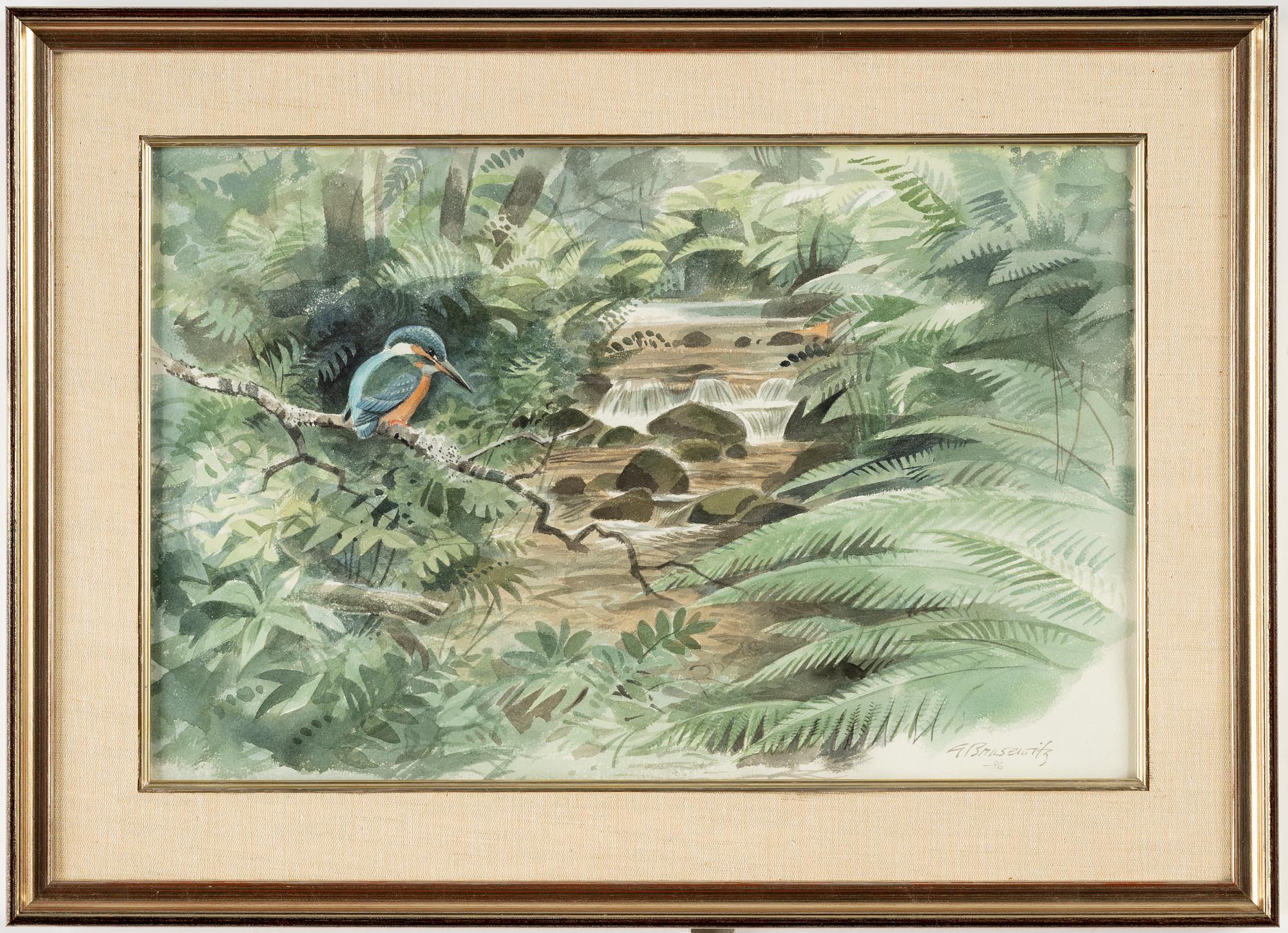 Gunnar Brusewitz, watercolor, signed and dated -96.