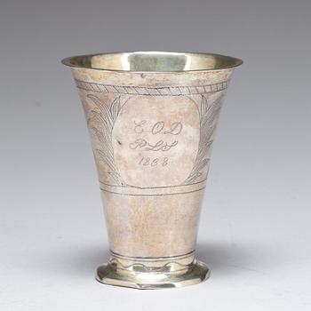 BÄGARE, silver. Petter Johansson(1805-1821) Sölvesborg 1811. 120g.