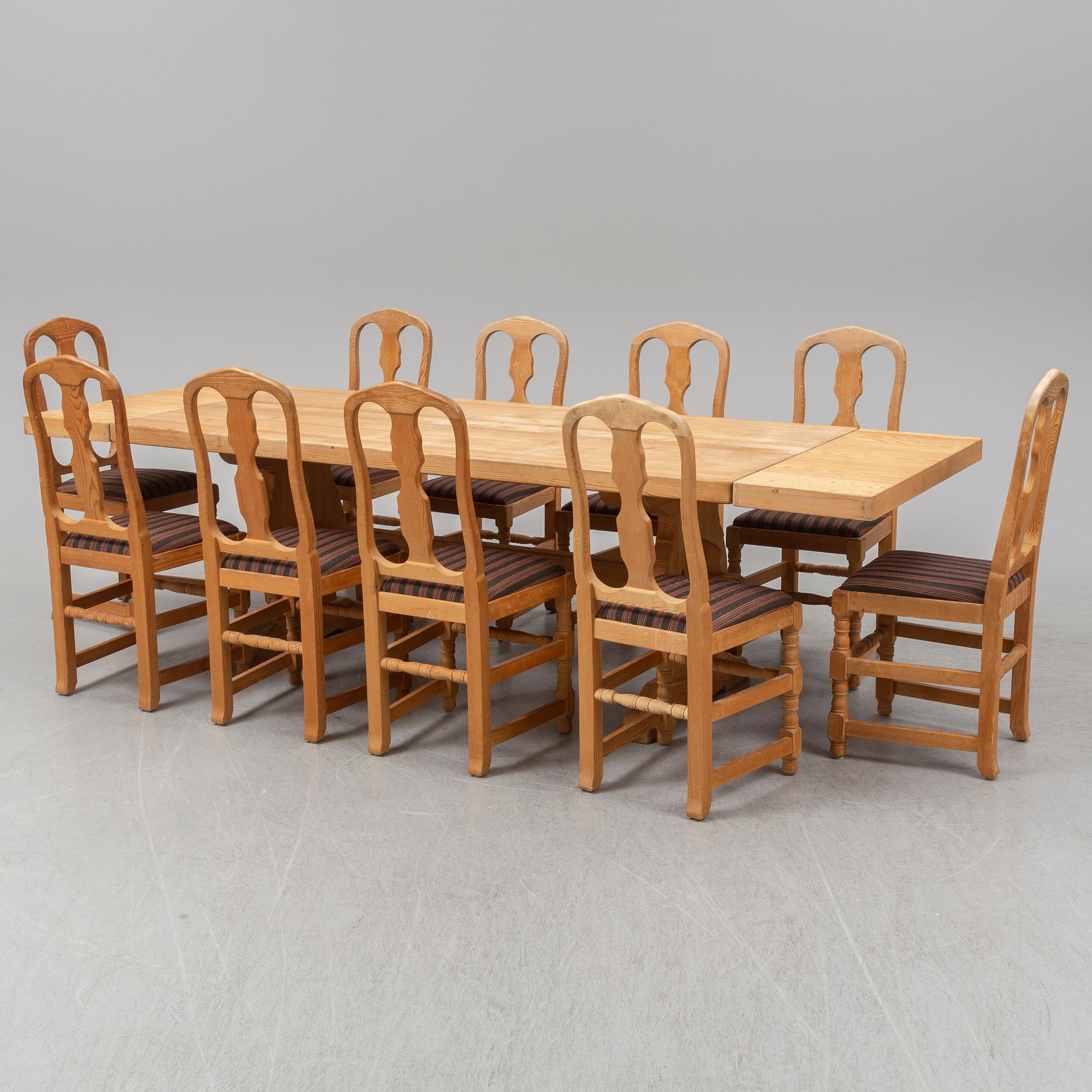 MATGRUPP, 11 delar, Krogenäs, Norge, furu, 1900-tal.