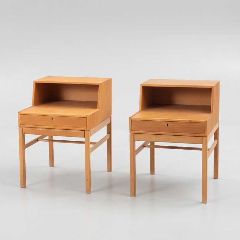 Sven Engström and Gunnar Myrstrand, a pair of 'Casino' bedside tables, Tingströms, 1960s.