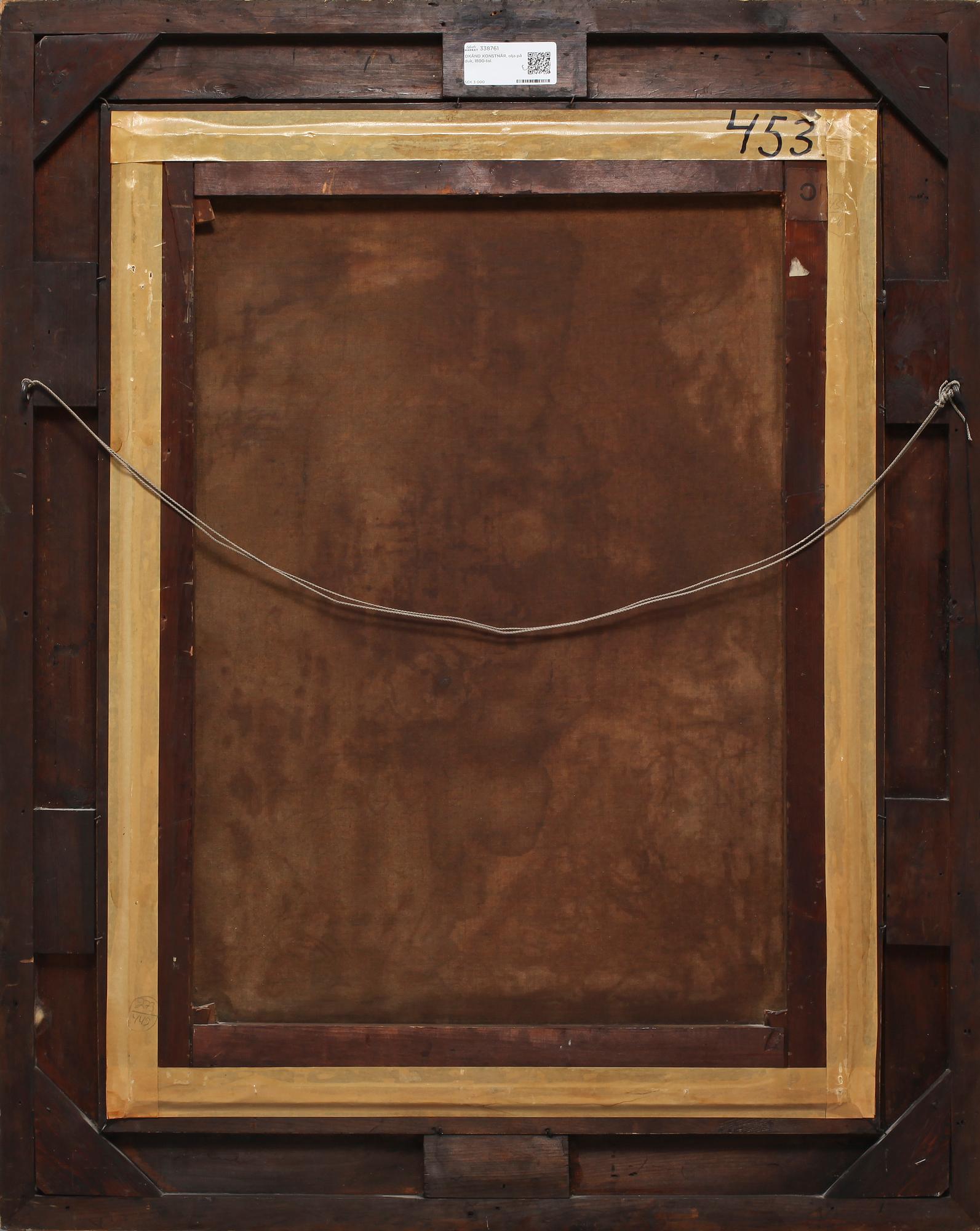 OKÄND KONSTNÄR, olja på duk, 1800-tal.