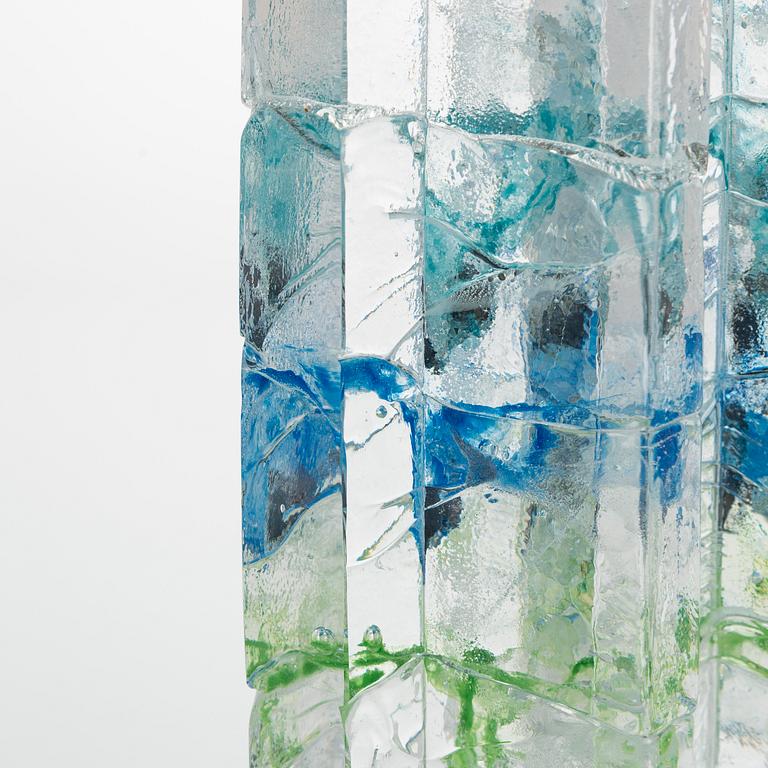 Helena Tynell, glasskulptur, "Skog", signerad Helena Tynell Riihimäen Lasi Oy.