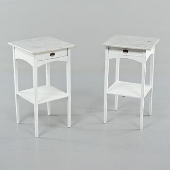 SÄNGBORD, ett par, 1900-talets första hälft.