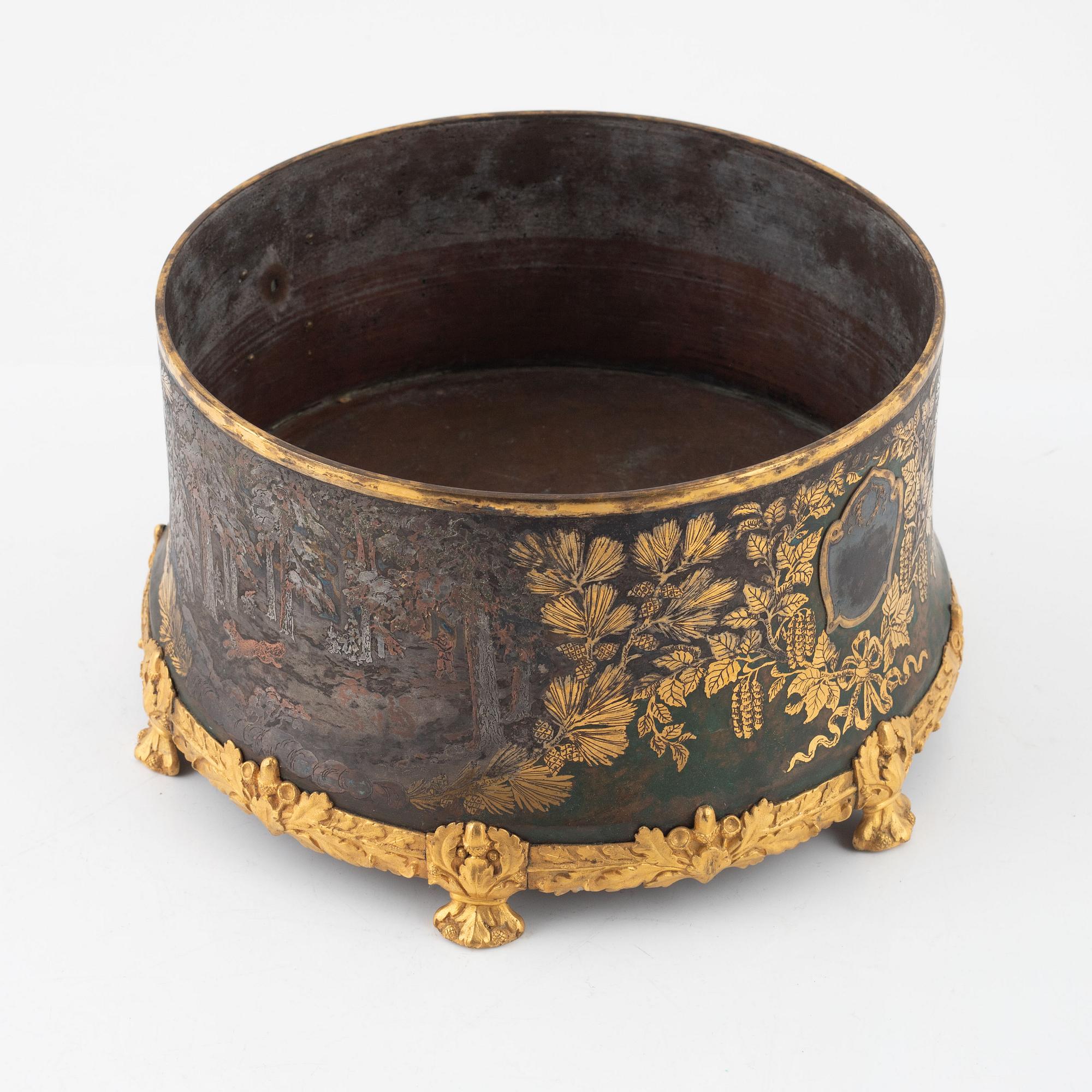 A Swedish Art Nouveau Flower Pot, signed by Carl Hjalmar Norrström 1918.