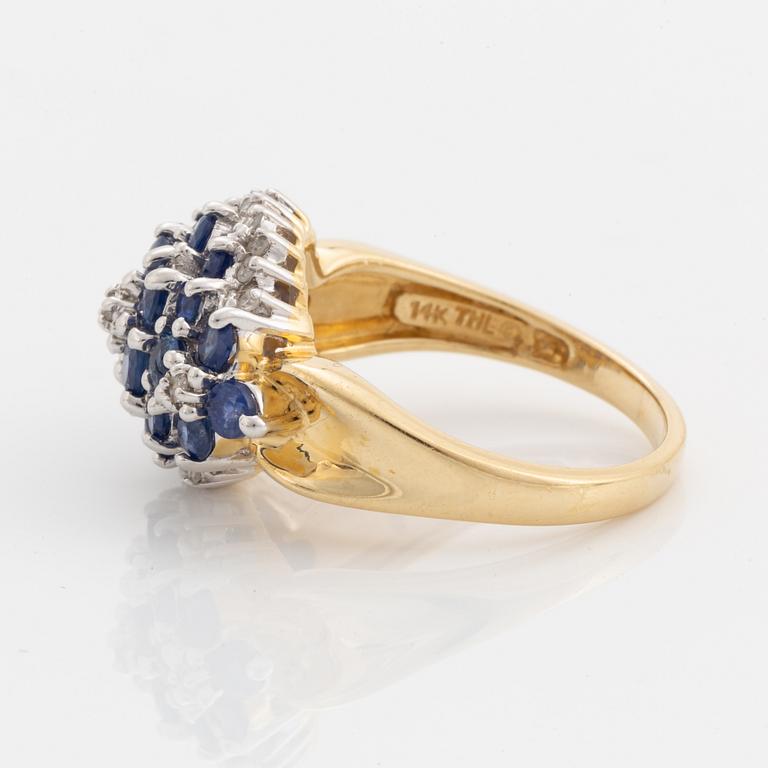 Sapphire and diamond ring.