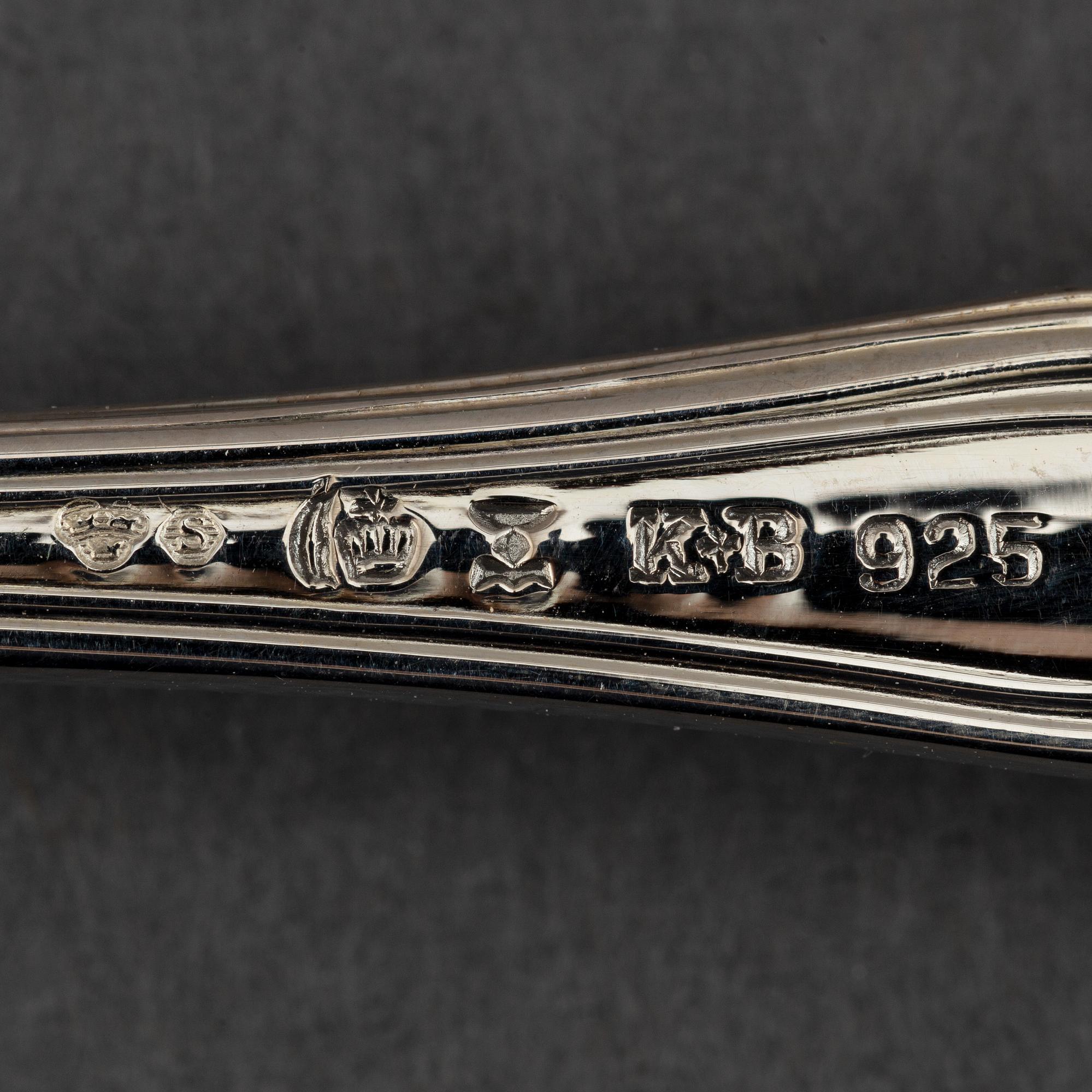 A german silver cutlery service, silver 800, including Bruckmann (68+ 24 pieces).