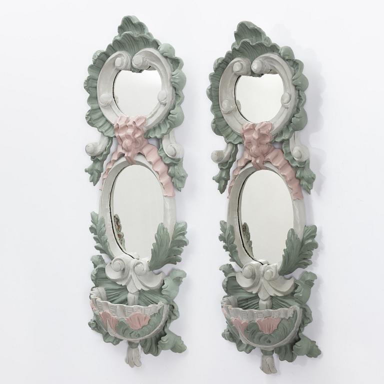 Wall decorations, a pair, Baroque style, 20th century.