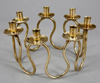 LJUSSTAKE, mässing, Lars Holmström, Arvika för Svenskt tenn, 1900-talets andra hälft.