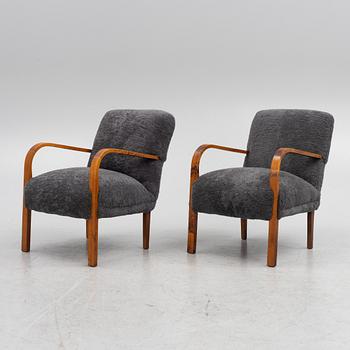 Armchairs, a pair, Swedish Modern, 1930s/40s.