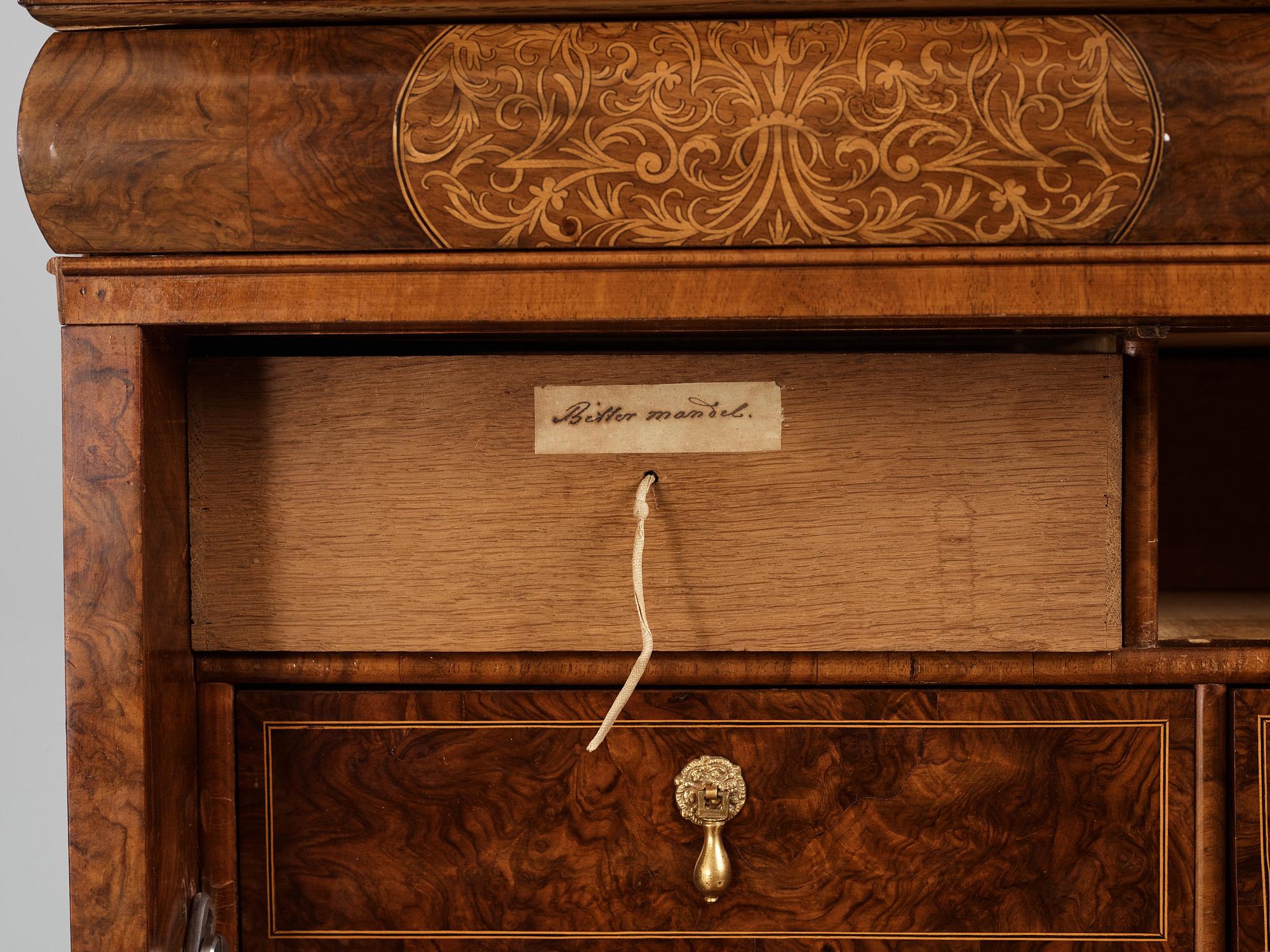 A English William and Mary (Baroque) secretaire.