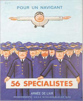 Raymond Savignac, a poster, '56 Specialists'.