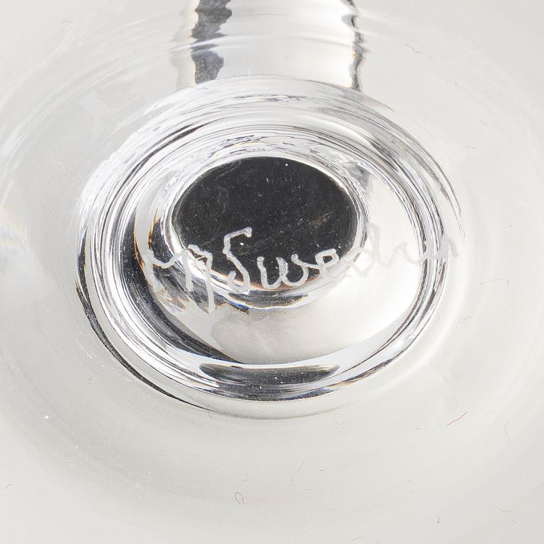 Mats Jonasson, a cup and two glass scukptures, "Safari", Målerås, Sweden.