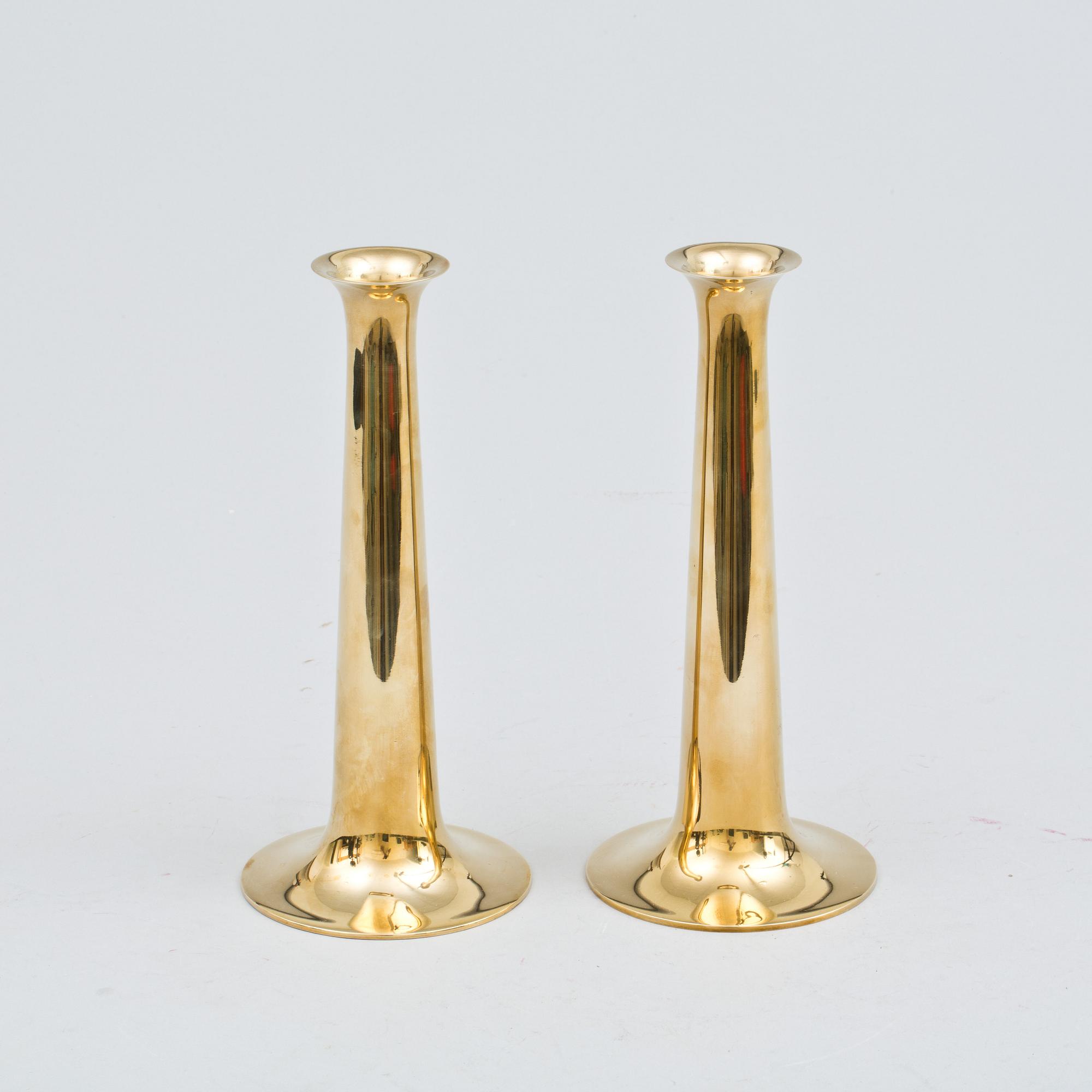 LJUSSTAKAR, ett par, mässing, Torben Ørskov & Co, Danmark.