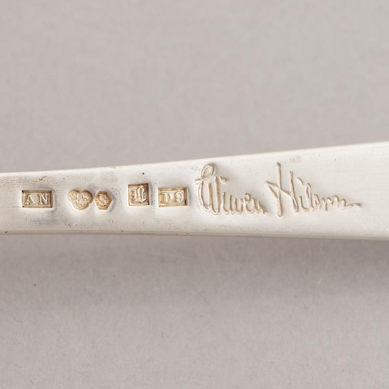 Wiwen Nilsson, a sardine fork and a spoon, silver, Lund, 1954-55.