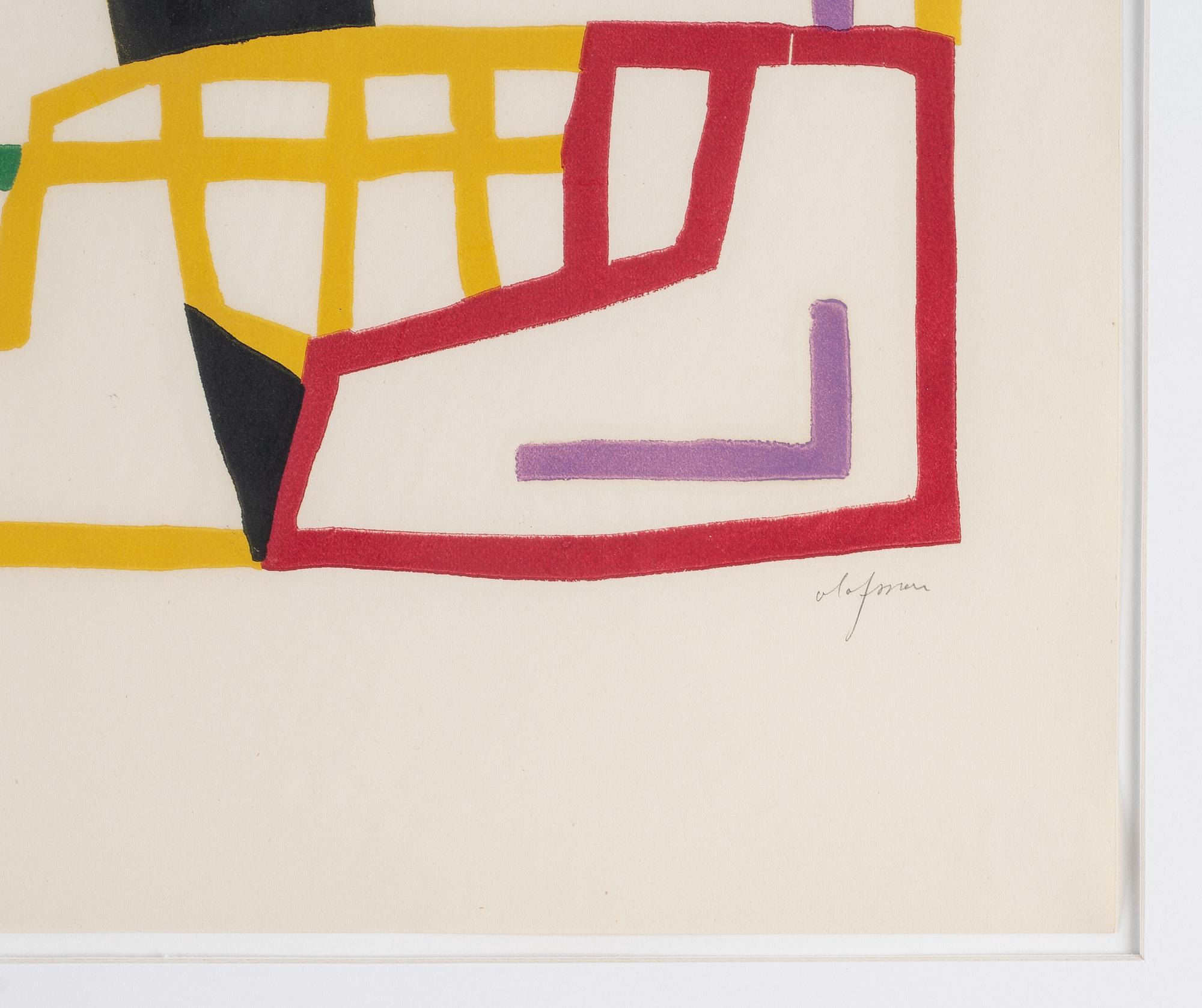 Pierre Olofsson, linocut, signed and numbered 56/90.