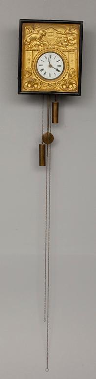 VÄGGKLOCKA, sent 1800-tal.