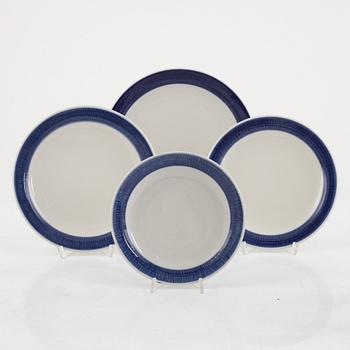 Hertha Bengtson, a 67-piece porcelain dinner service, "Koka Blå", Rörstrand, Sweden.