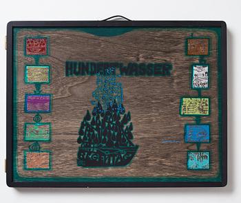 Friedensreich Hundertwasser, the complete portfolio comprising 10 silkscreens in colours with metallic imprints.