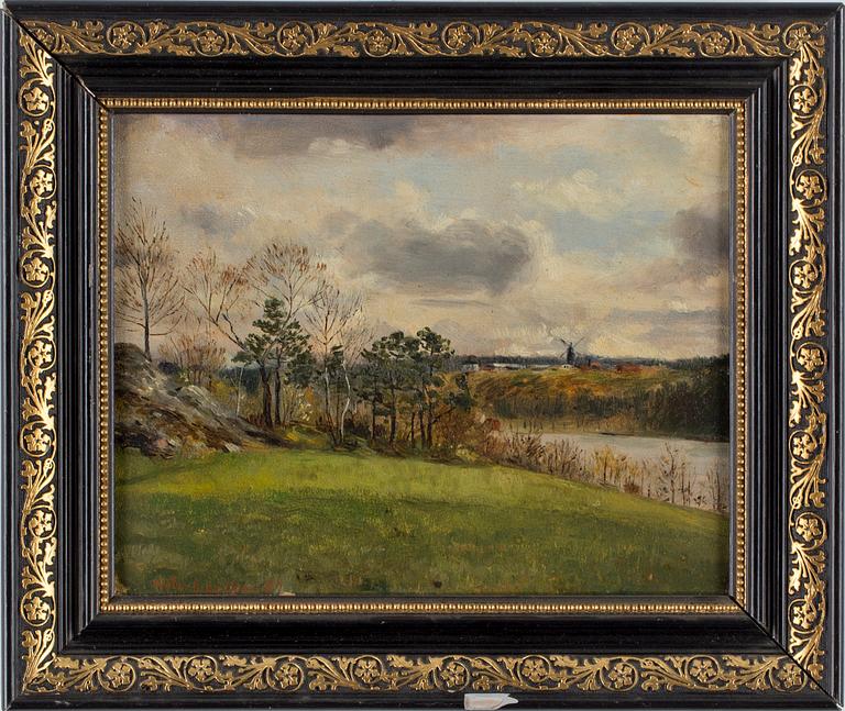 ARTHUR BIANCHINI, olja på pannå, signerad.