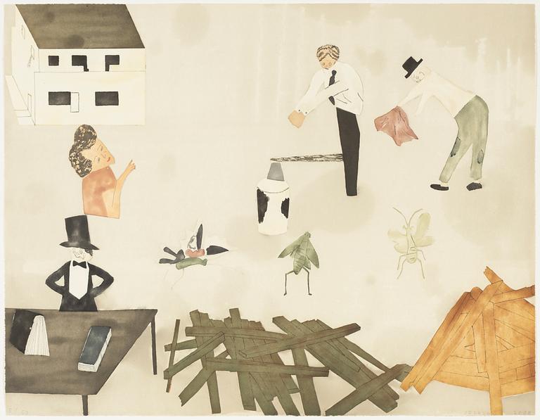 Jockum Nordström, akvatint och mjukgrundsetsning, 2008, signerad 5/50.