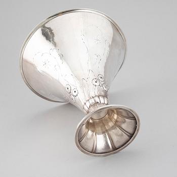 A silver vase, maker' mark K. Andersson, Stockholm, 1931.