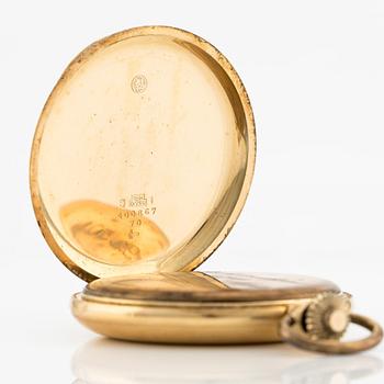 Postala, pocket watch, hunter-case, 53 mm.