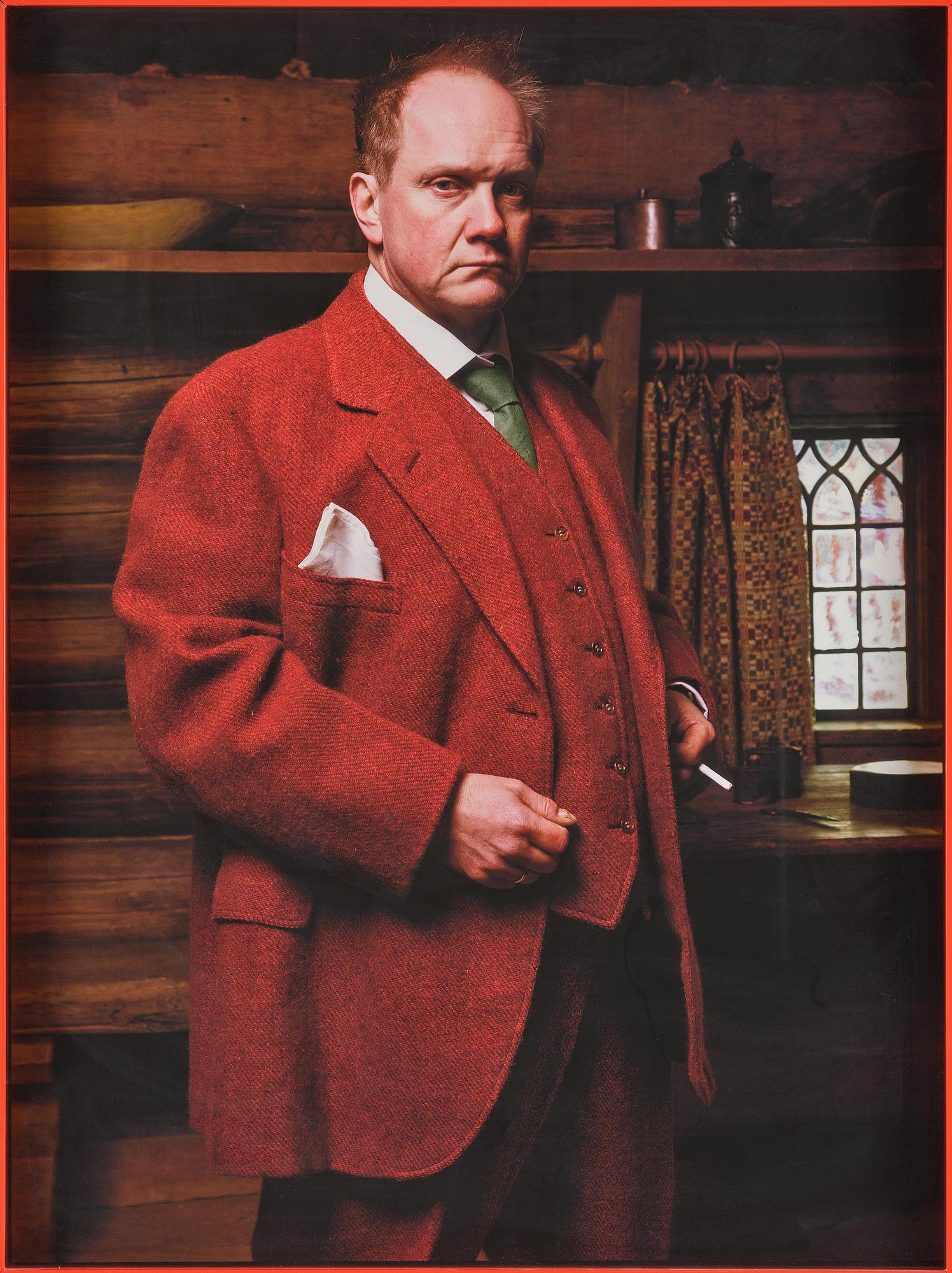 Peter Johansson, "Självporträtt i rött", 2012.