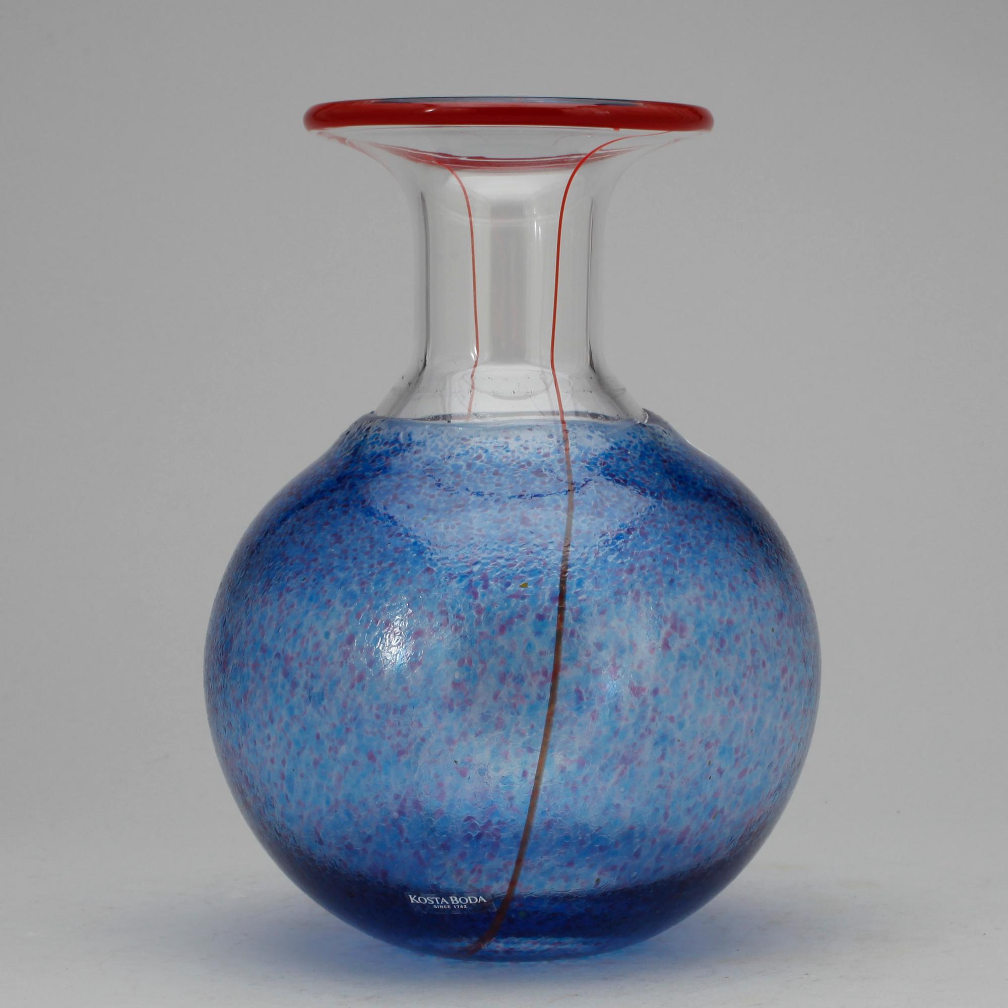 FLASKA, glas, Bertil Vallien, Kosta Boda.